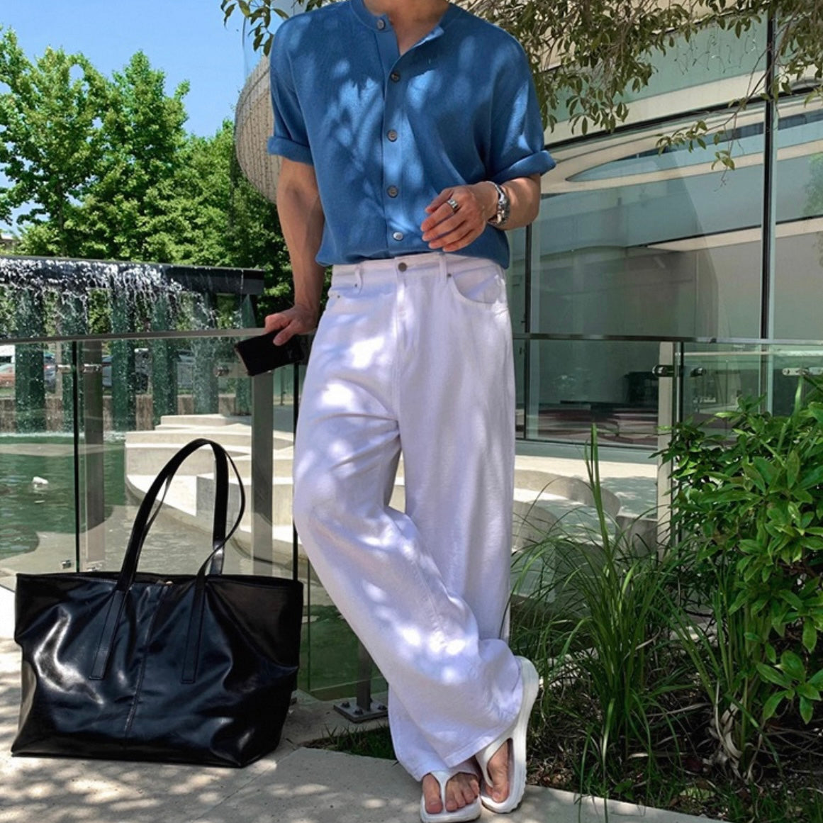 Korean Short-Sleeve Cardigan T-shirt