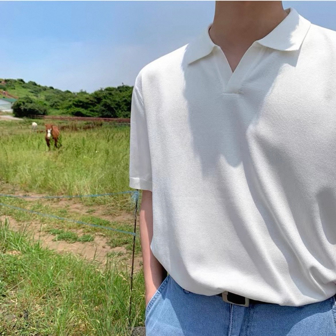 Minimal Knit Polo Shirt
