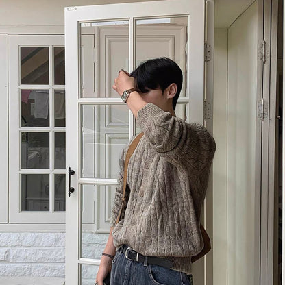 Casual Knit Sweater Coat