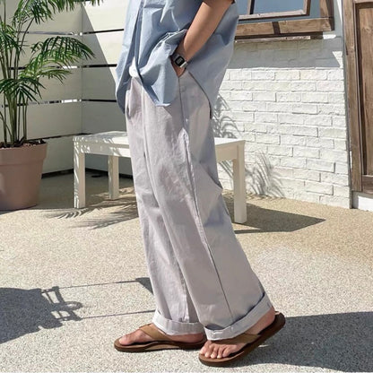Korean Wide-Leg Sports Pants