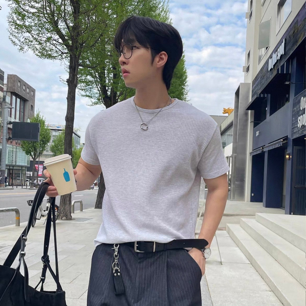 Minimalist Korean Waffle T-Shirt