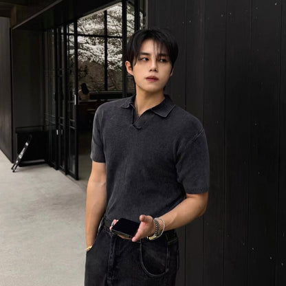 Vintage Knit Polo Shirt