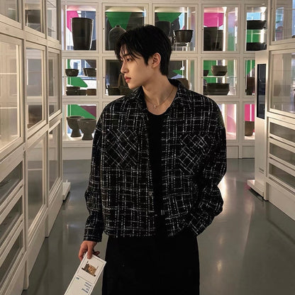 Black Check Tweed Jacket