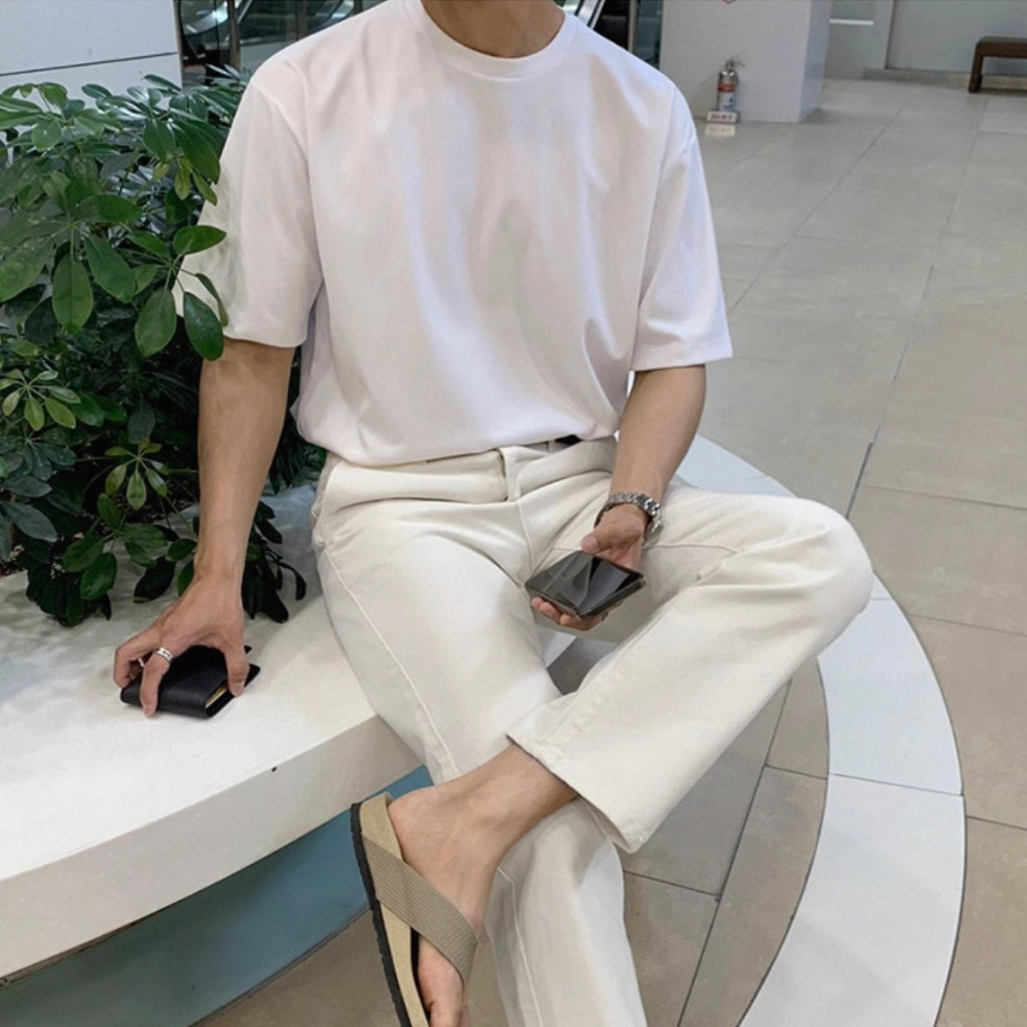 Korean Style White Jeans
