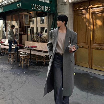 Men's Warm Wool Trench Coat