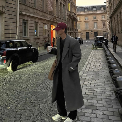 Men's Warm Wool Trench Coat