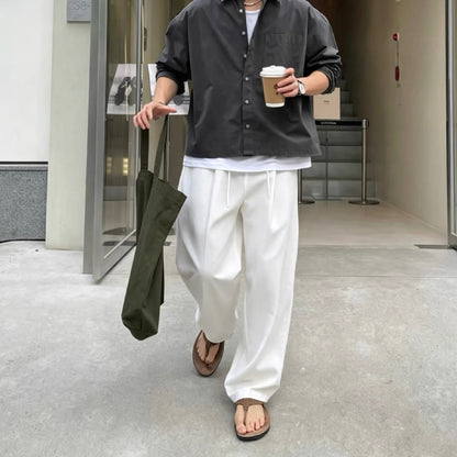 Relaxed Drape Wide Pants