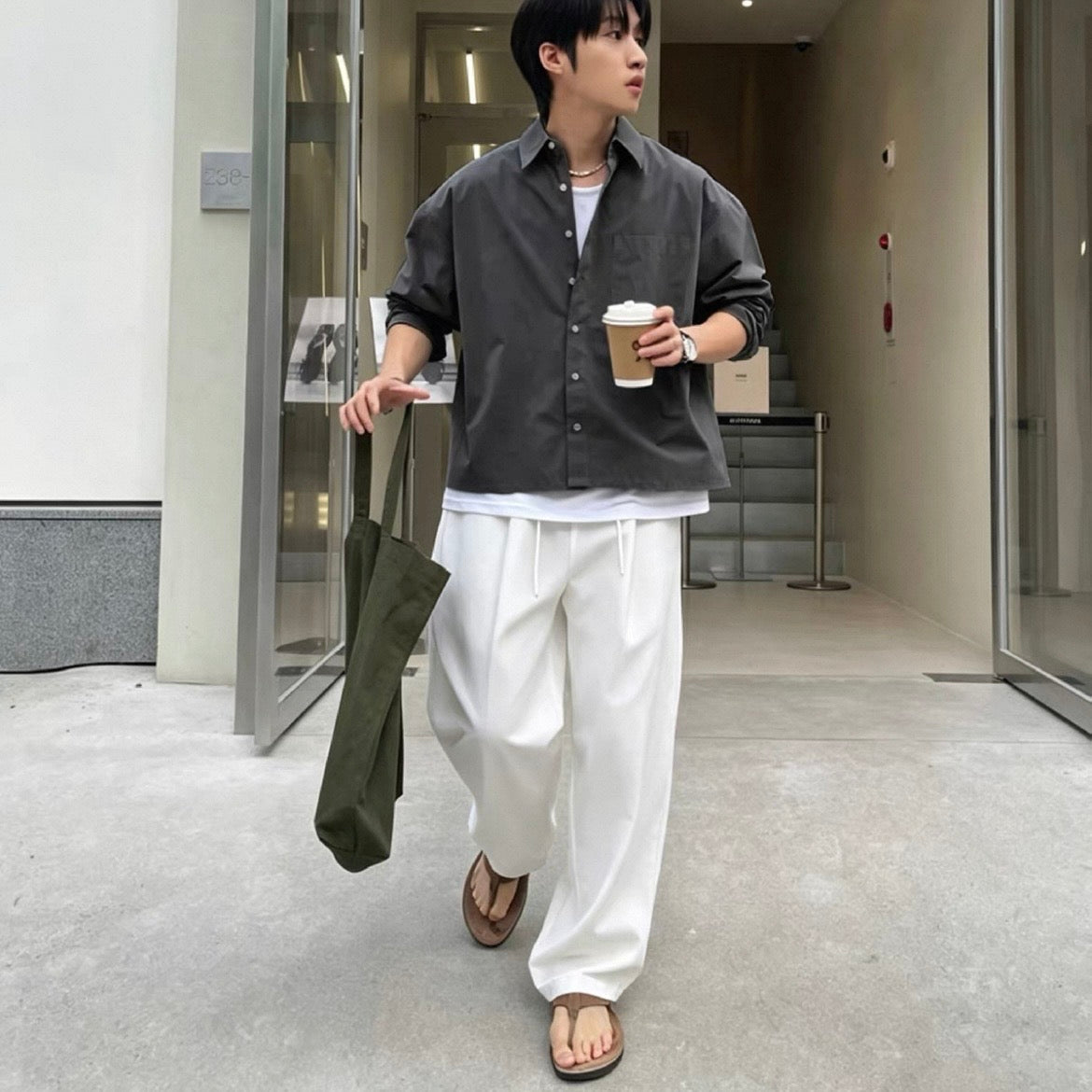 Relaxed Drape Wide Pants