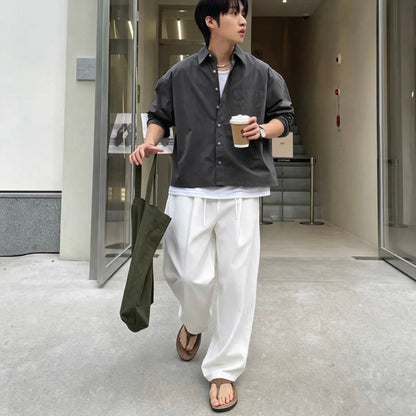 Relaxed Drape Wide Pants