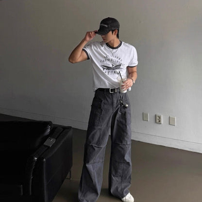 Retro Color Block T-Shirt