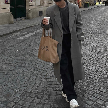 Men's Warm Wool Trench Coat