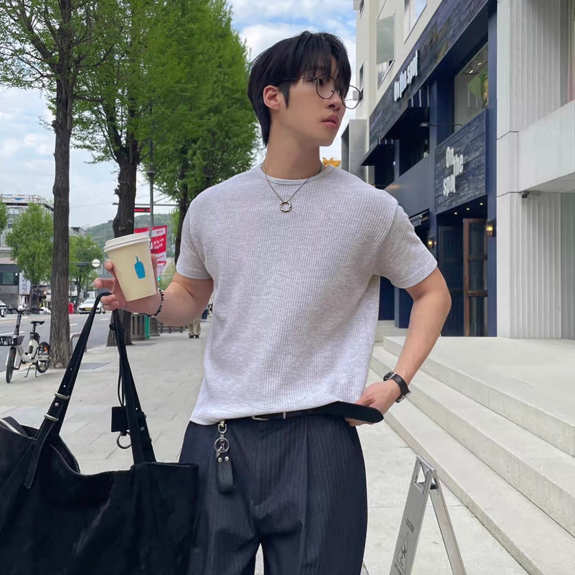 Minimalist Korean Waffle T-Shirt