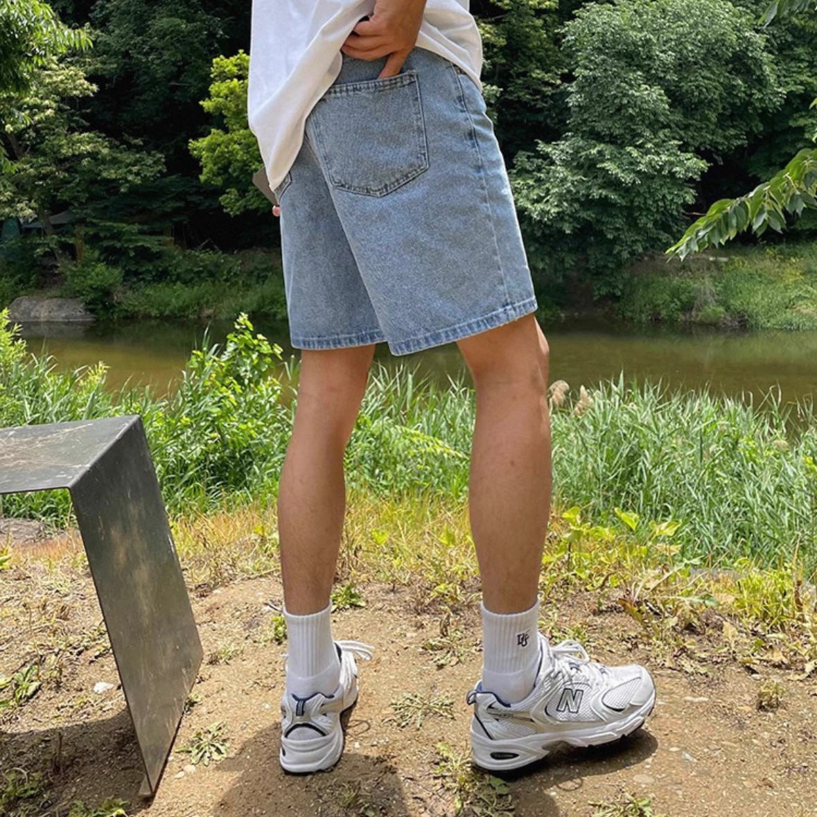 Retro Loose Denim Shorts