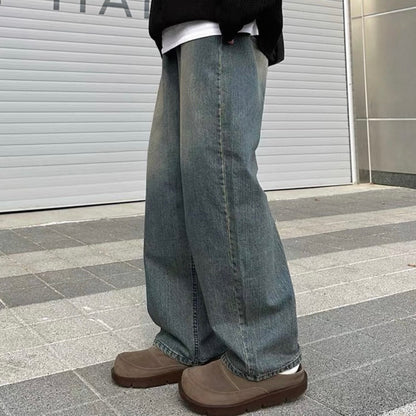 Retro Loose Wide-Leg Jeans