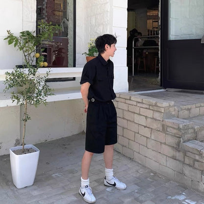Vintage Casual Short-Sleeve Shirt