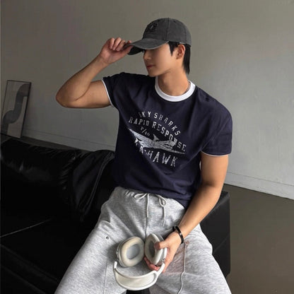 Retro Color Block T-Shirt