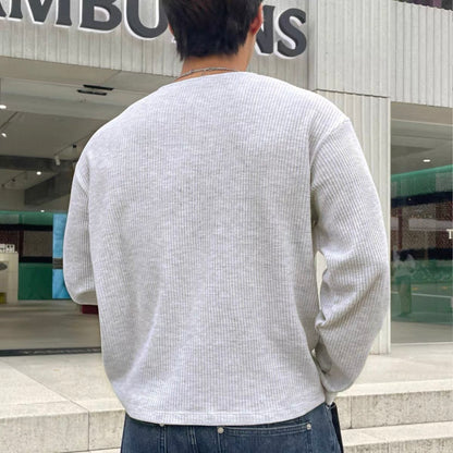 Textured Rib Long Sleeve Tee