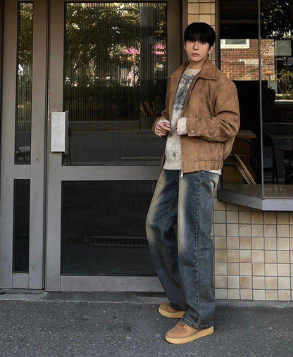 Retro Straight Jeans Pants