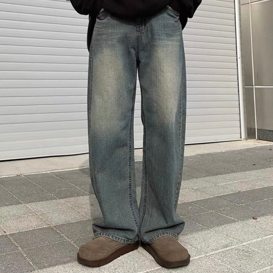 Retro Loose Wide-Leg Jeans