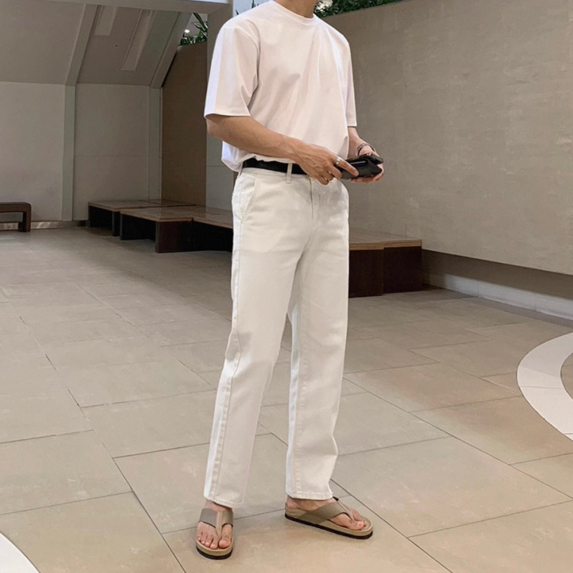 Korean Style White Jeans