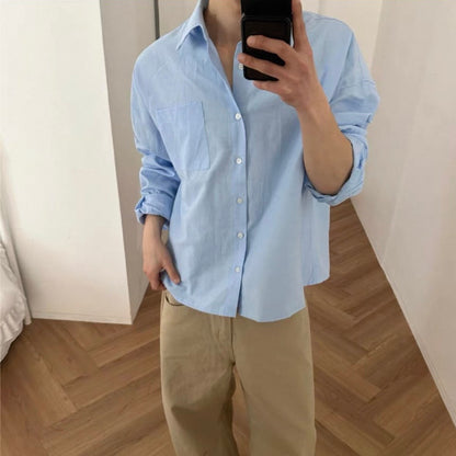 Korean-Style Long Sleeve Shirt