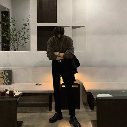 Men's Knit Turtleneck Sweater