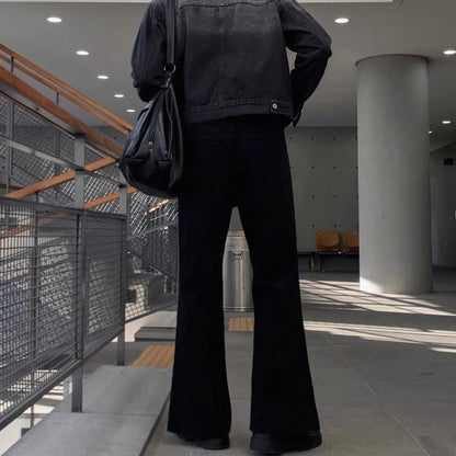 Washed Black Denim Jacket