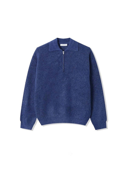 -Kr-Style Half Zip Sweater