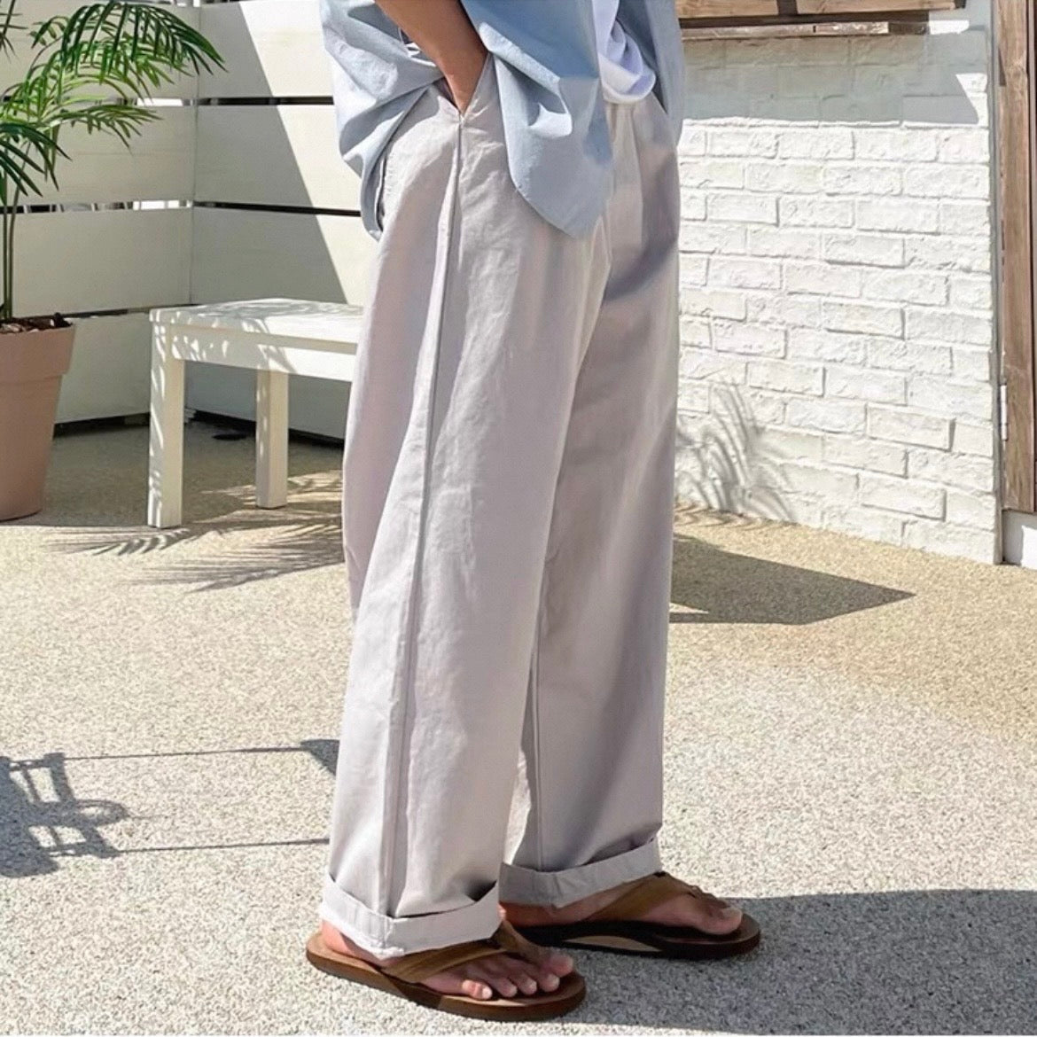 Korean Wide-Leg Sports Pants