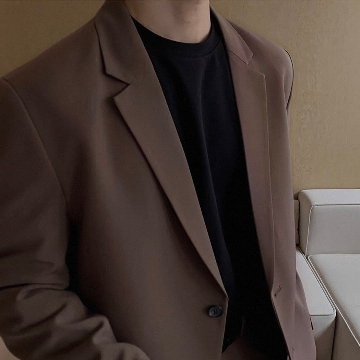 Casual Solid Color Jacket Setup