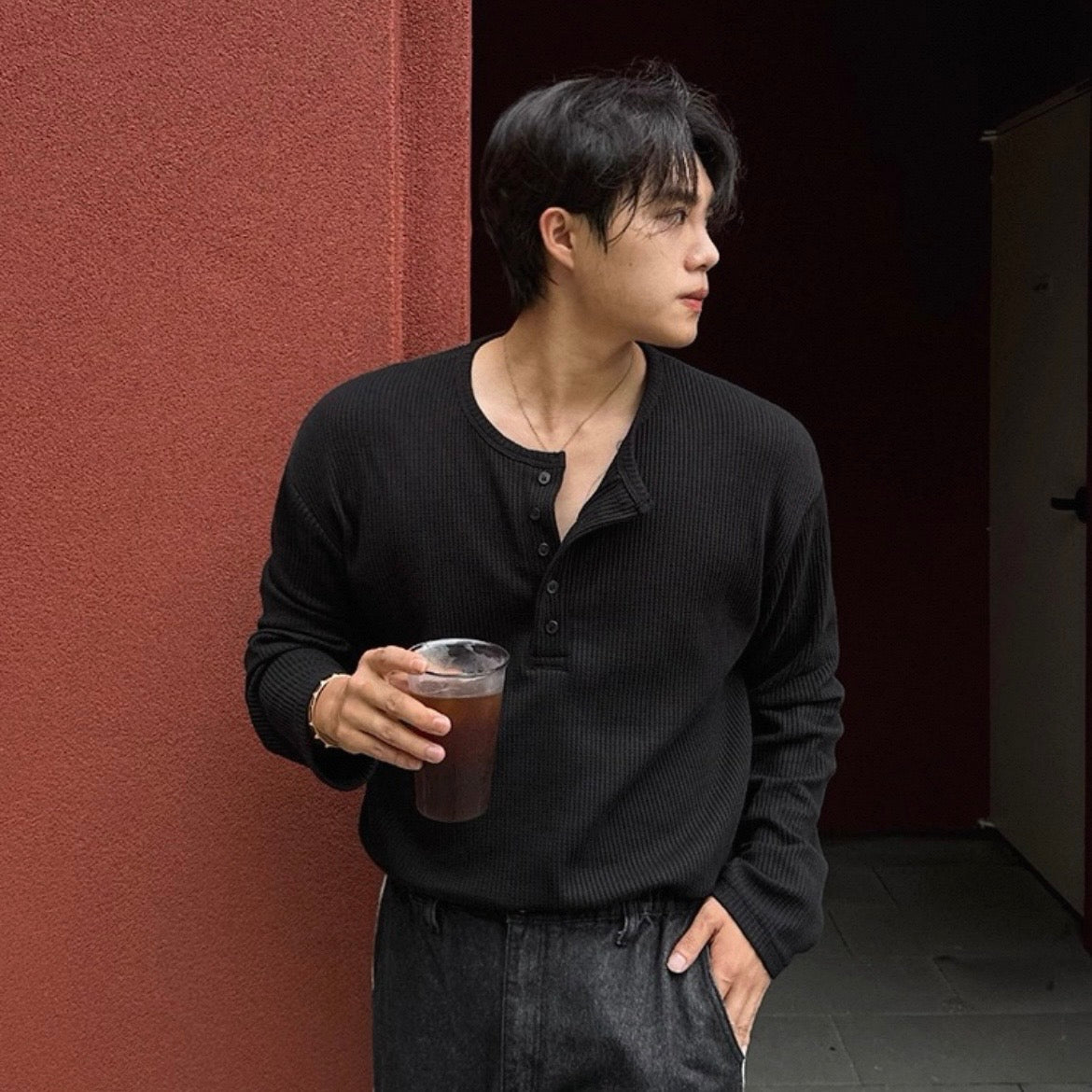 Waffle Long Sleeve T-Shirt