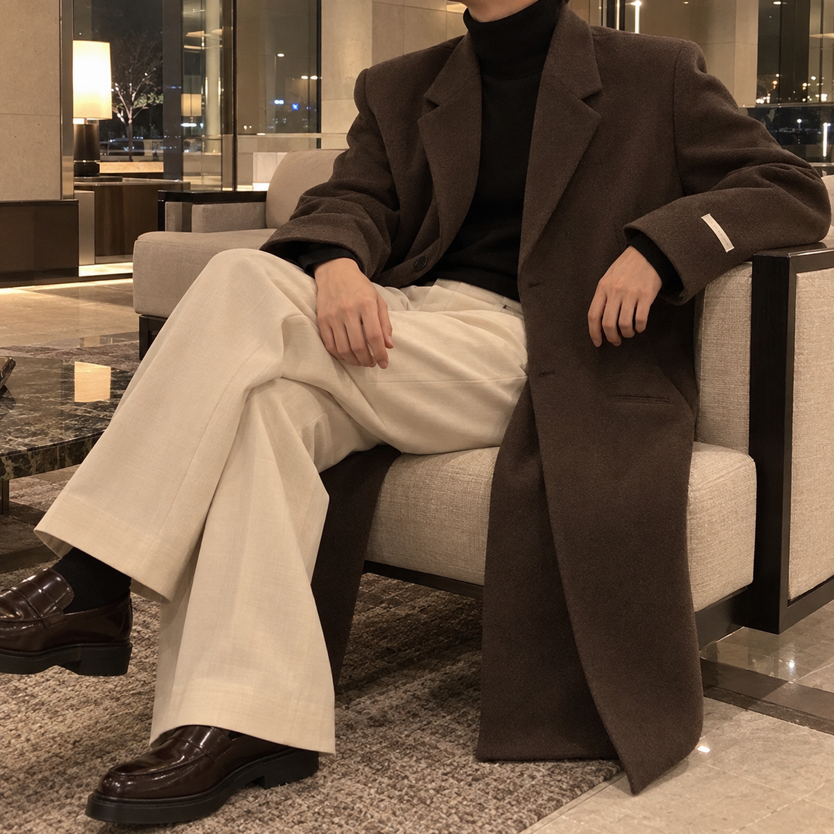 Tweed trench coat