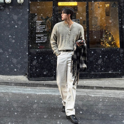 Loose Knit Henry Sweater