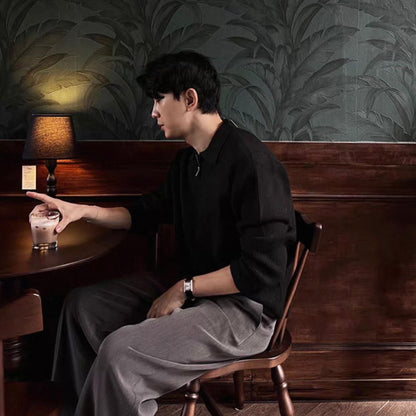 Lazy Half-Zip Knit Sweater