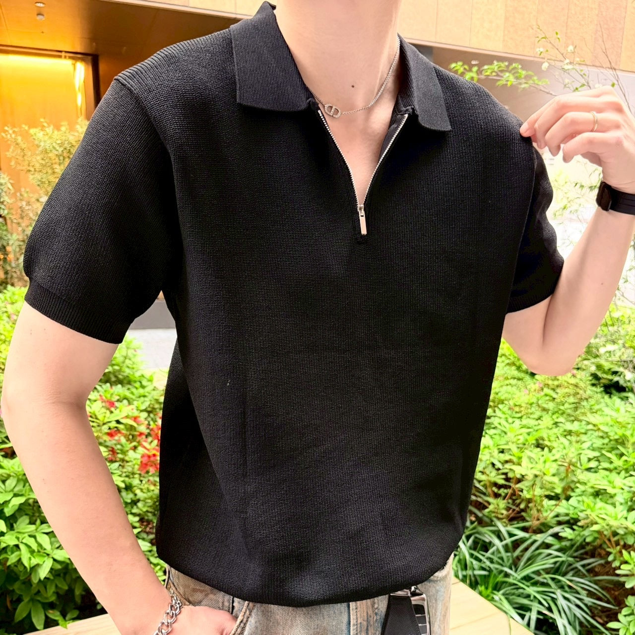 Breezy Knit Short-Sleeve Shirt