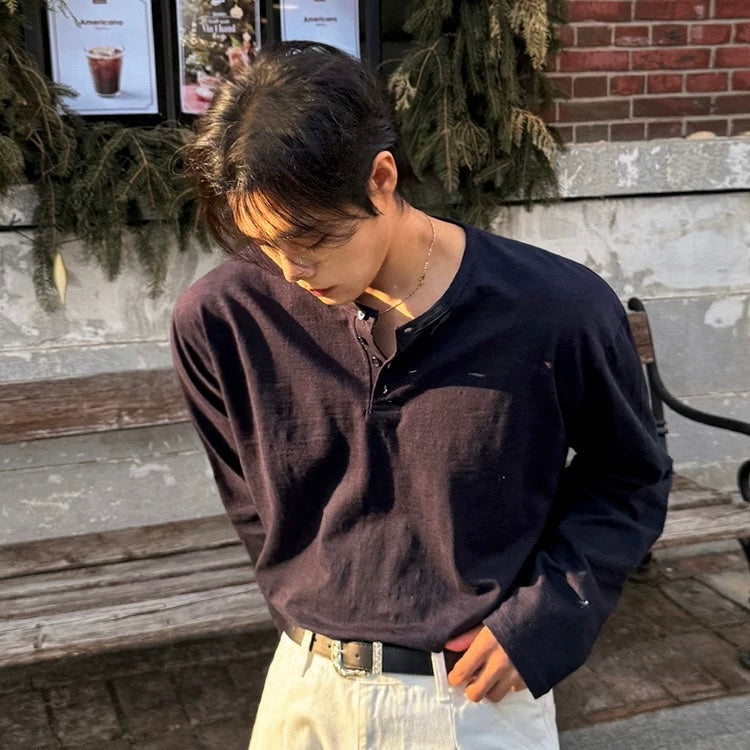 Casual Cotton Long Sleeve T-shirt