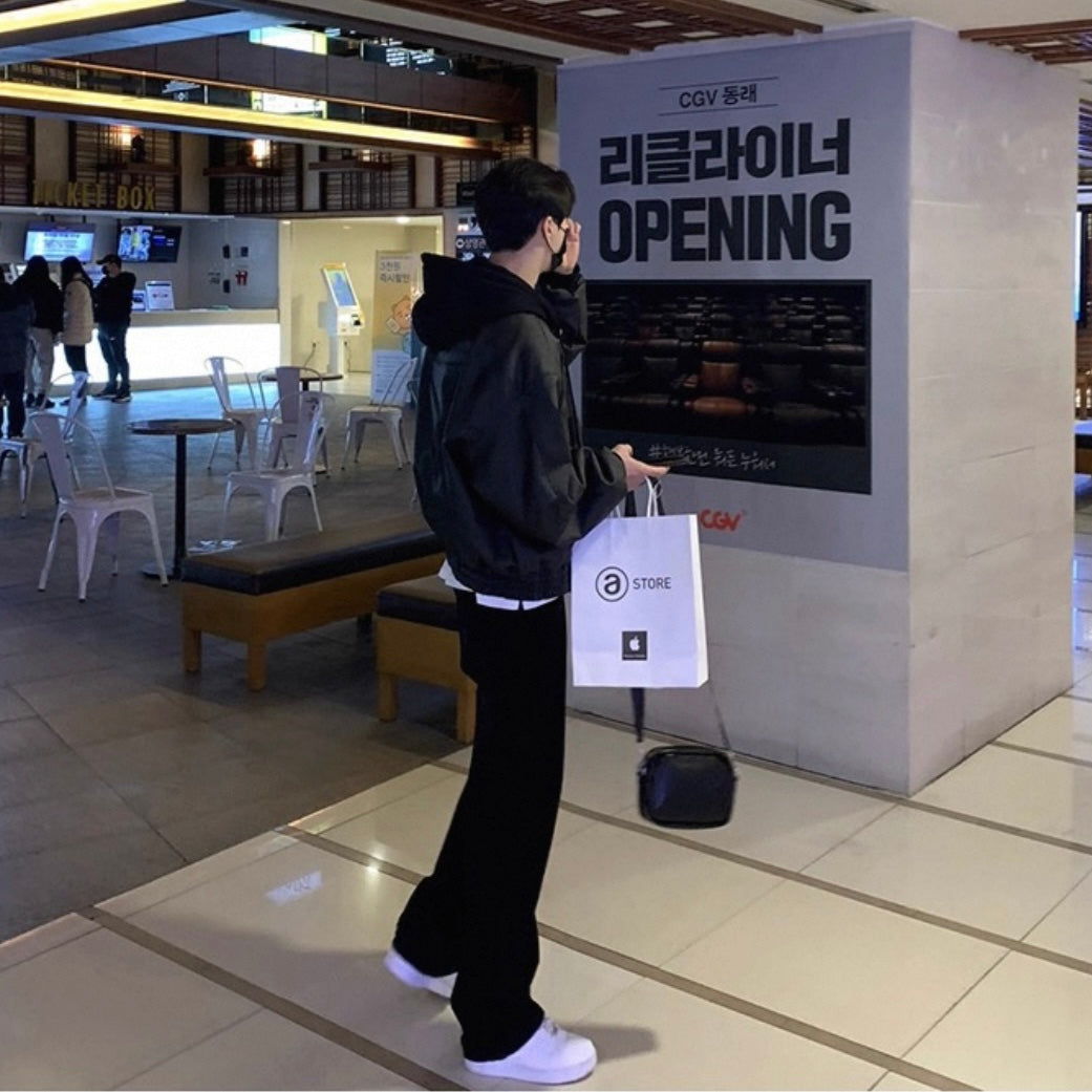 Trendy Hooded Leather Jacket