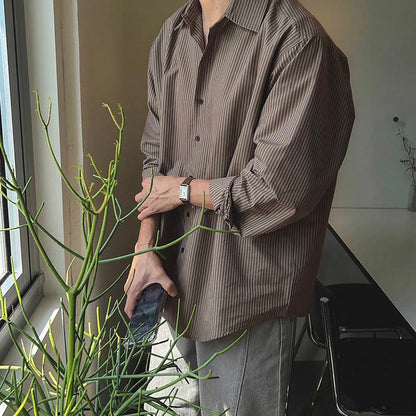 Retro Striped Casual Shirt