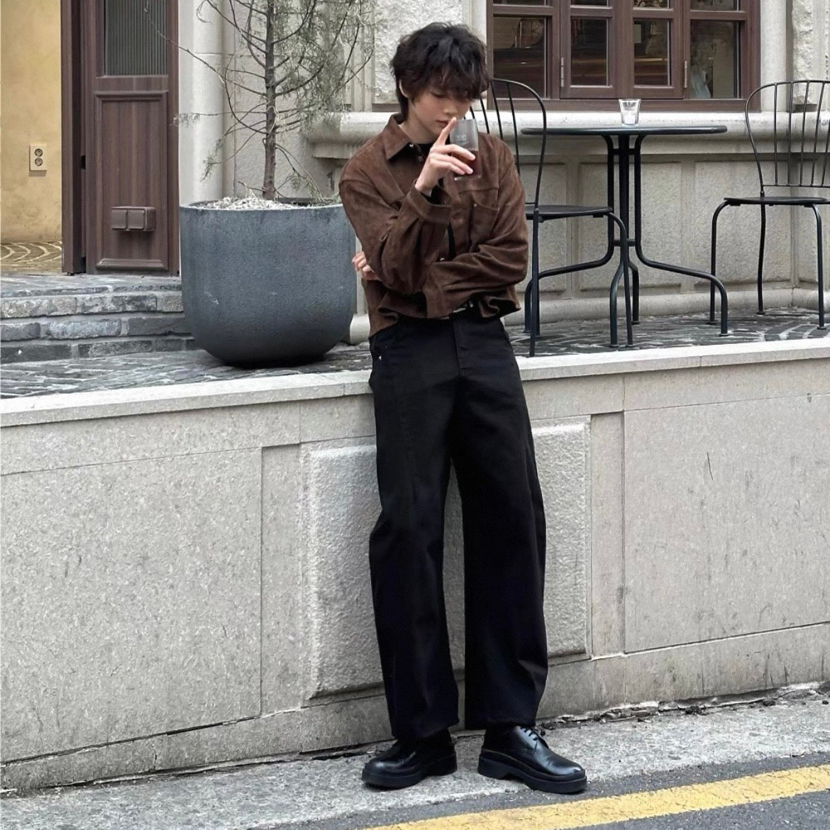 Wide Straight Slacks