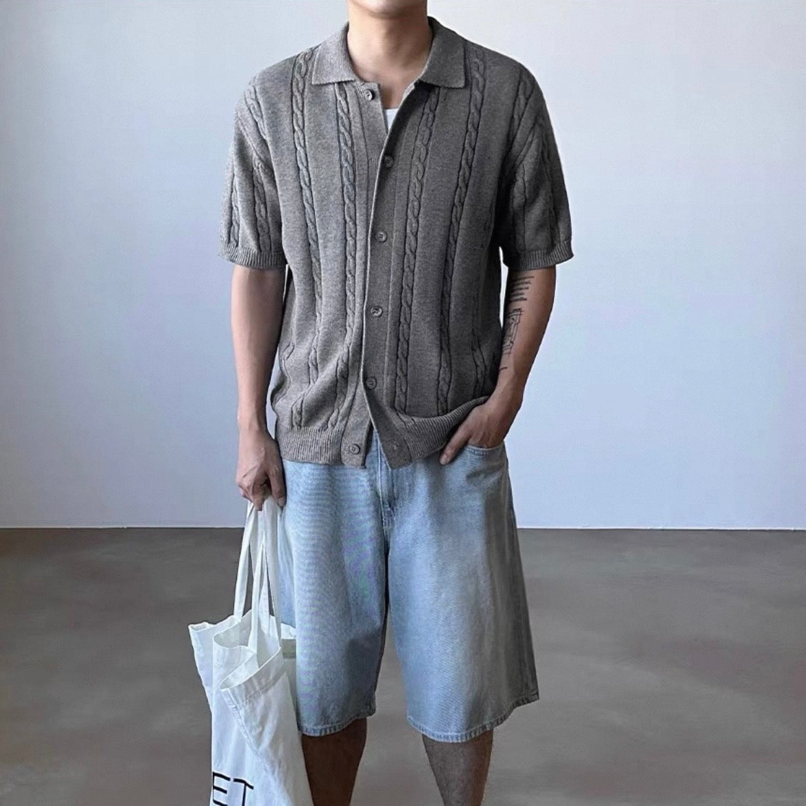 Casual Cable-Knit Cardigan