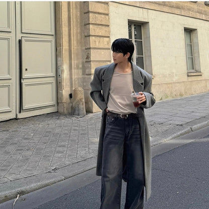 Men's Warm Wool Trench Coat