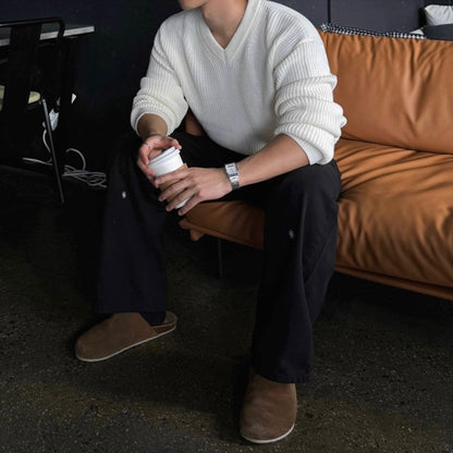 Men's V-Neck Knit Sweater