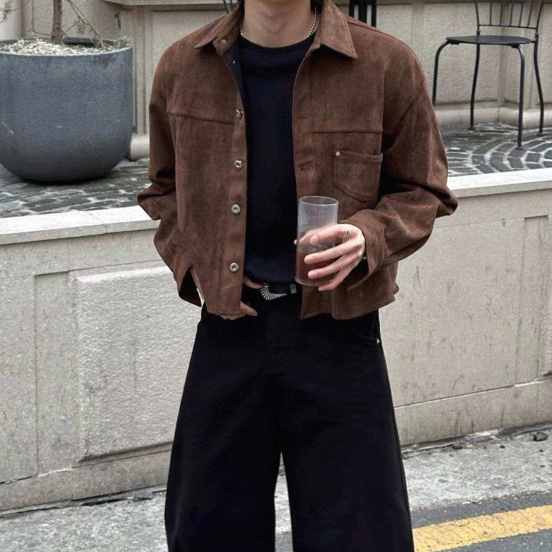 Wide Straight Slacks