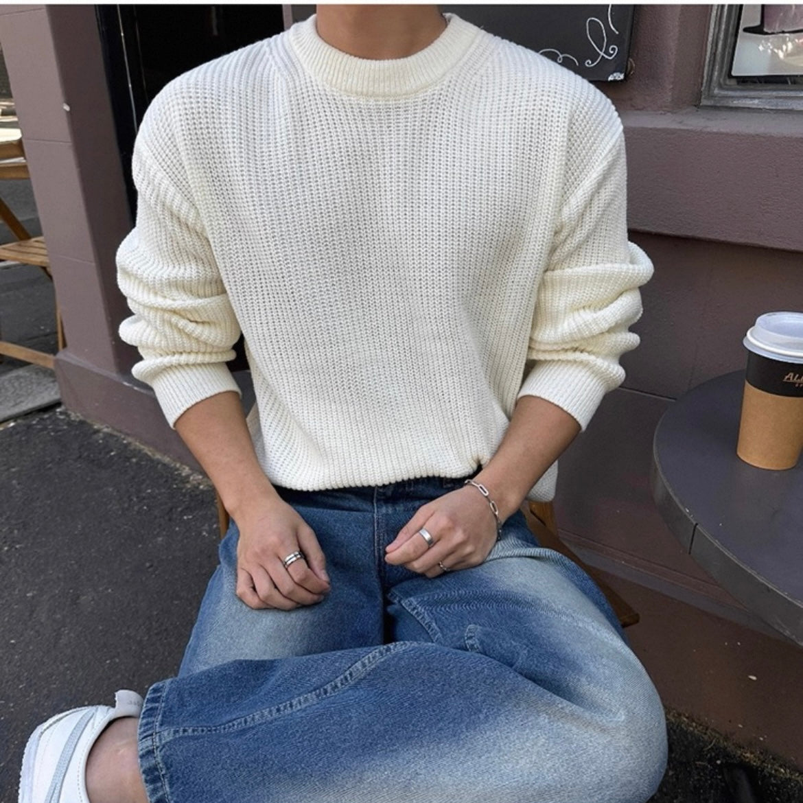 Korean Loose Knit Pullover