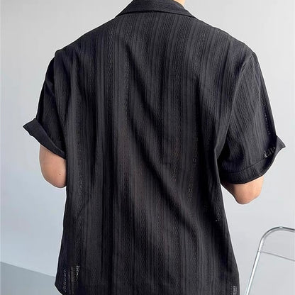 Sheer Stripe Relaxed Shirt