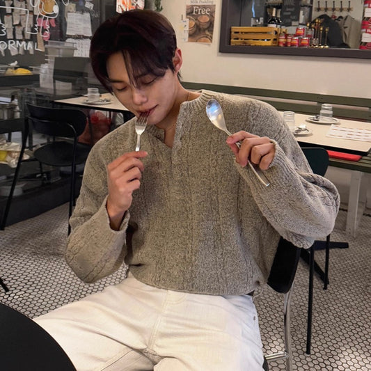 Loose Knit Henry Sweater