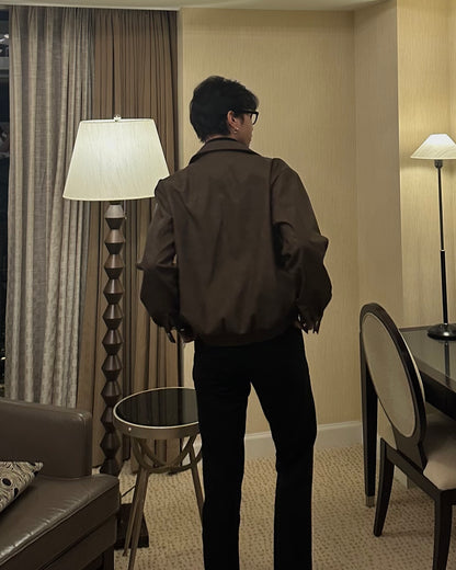 American Retro Short Leather Jacket