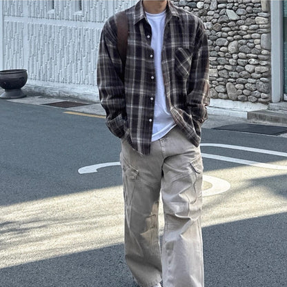 Retro Plaid Casual Shirt