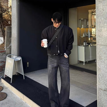 Minimal Collarless Blouson