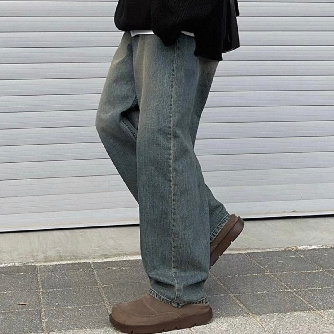 Retro Loose Wide-Leg Jeans
